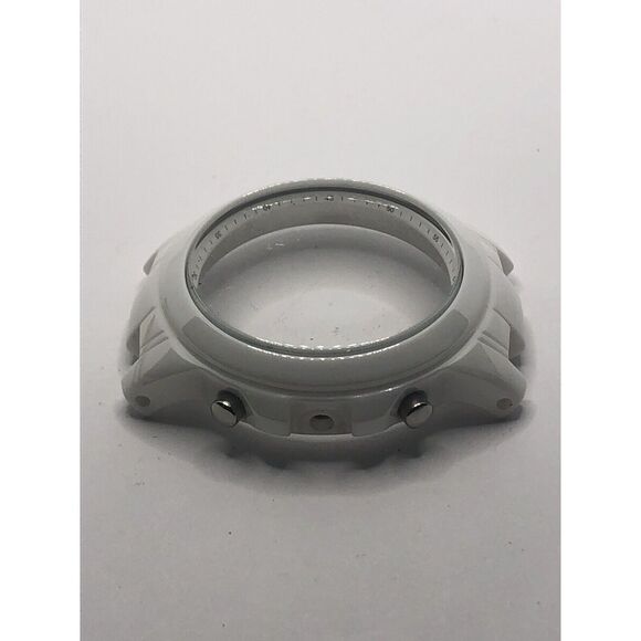 Michael Kors Watch Parts Case Only White Ceramic W/Crystal 40mm GY383 - Picture 3 of 9